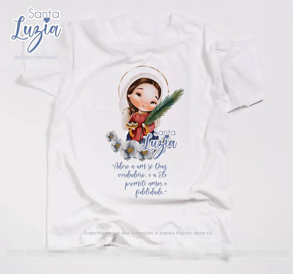Kit Digital Santa Luzia Aquarela em Png  7