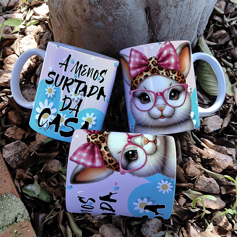 5 Artes para Caneca Animalzinhos Arquivo Editável 