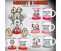 8 Artes para Caneca Mickey e Minnie Arquivo em Jpg