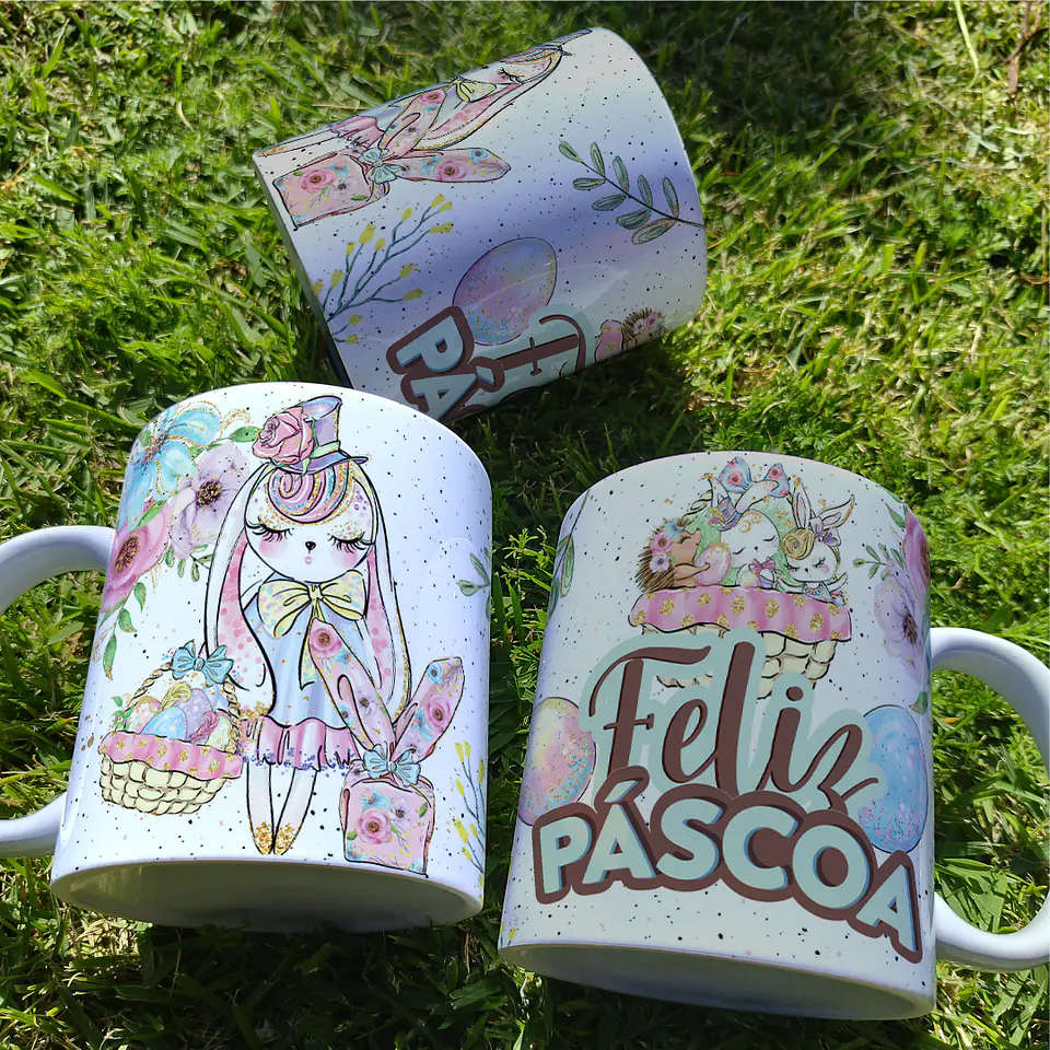 5 Artes para Caneca Páscoa Arquivo Editável  3