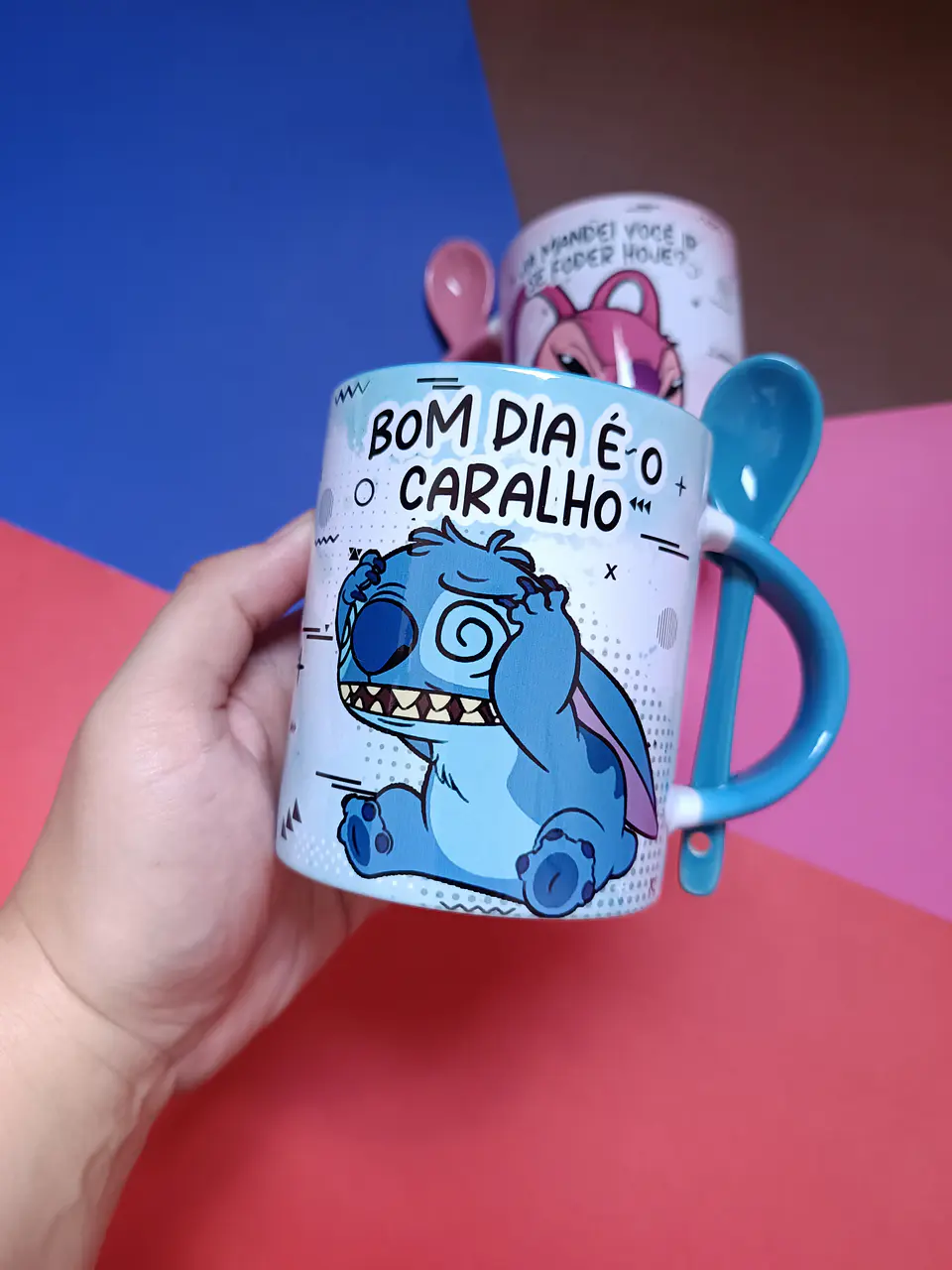 7 Artes para Caneca Stich Cansado Arquivo em Jpg 4