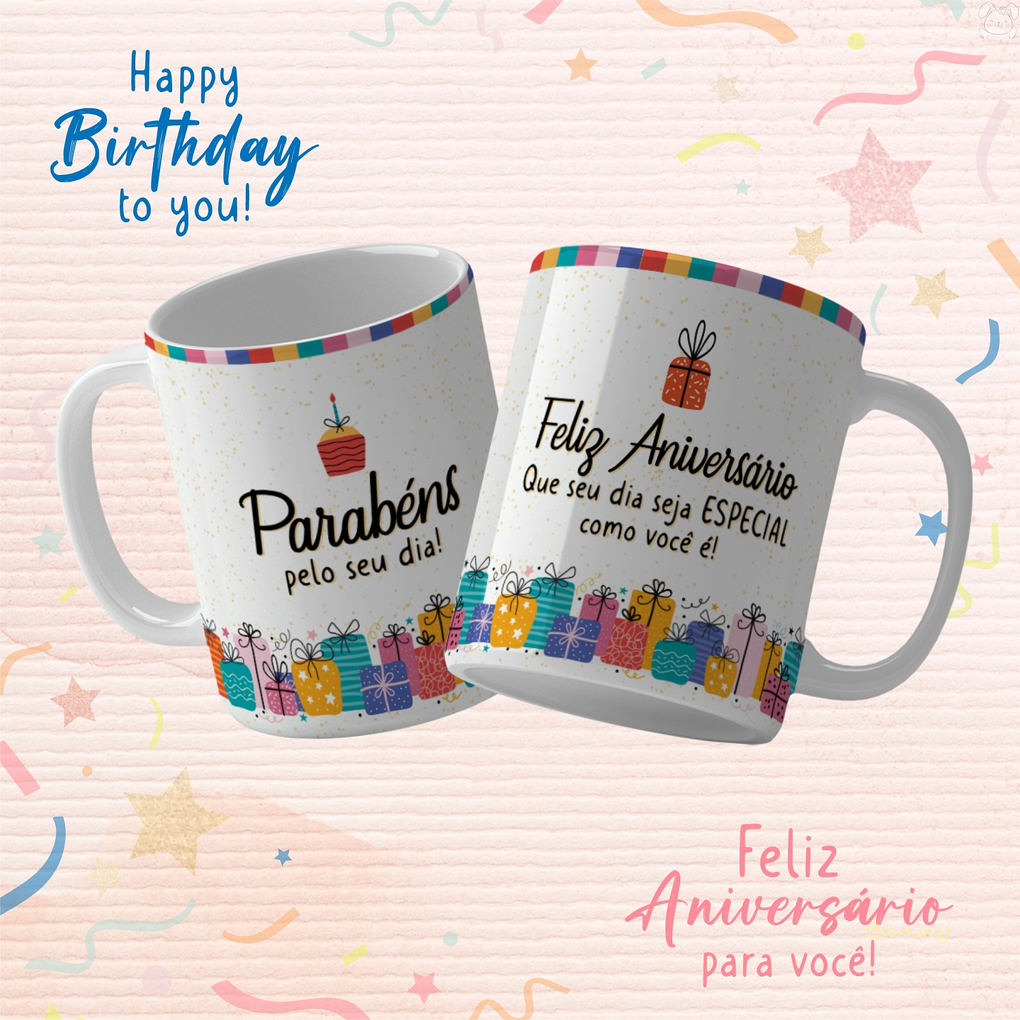 19 Artes para Caneca Aniversário Arquivo Editável 6