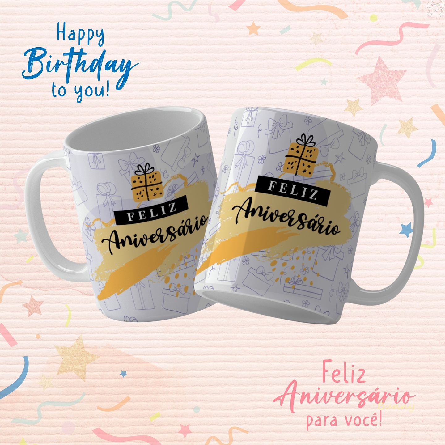 19 Artes para Caneca Aniversário Arquivo Editável 7