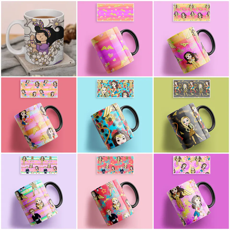 134 Artes para Caneca Dia das Mulheres Arquivo em Jpg  1