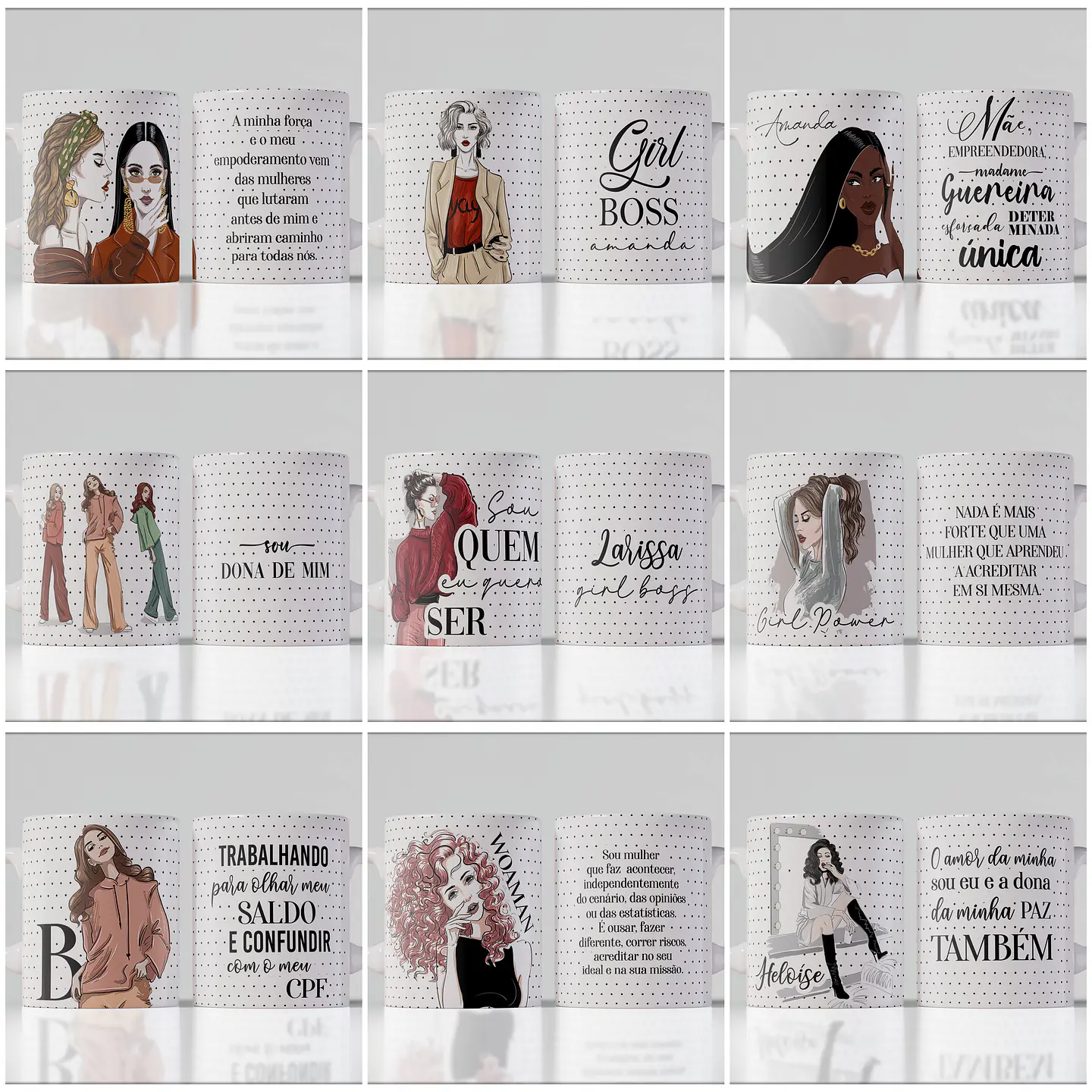 134 Artes para Caneca Dia das Mulheres Arquivo em Jpg  2