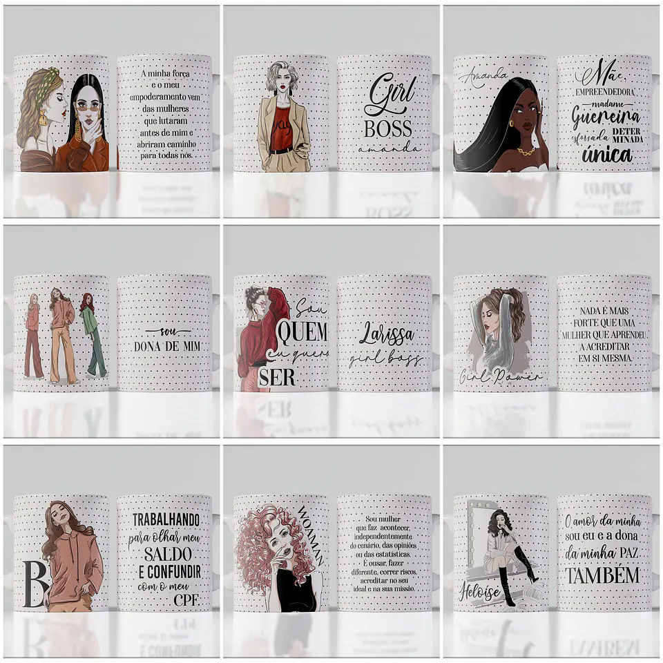 134 Artes para Caneca Dia das Mulheres Arquivo em Jpg  2