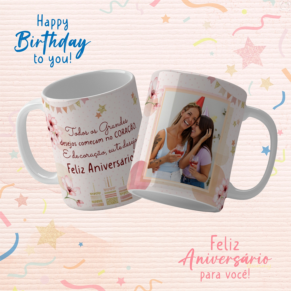 19 Artes para Caneca Aniversário Arquivo Editável 18