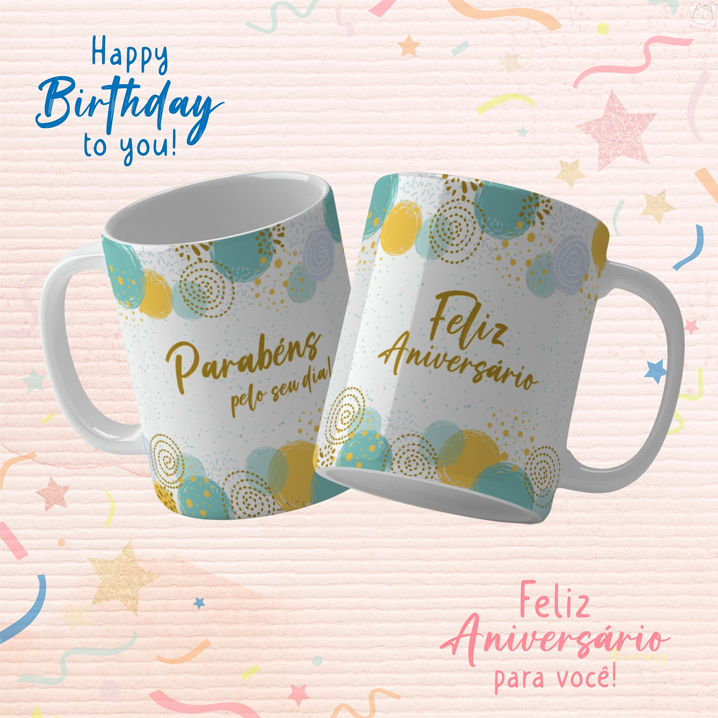 19 Artes para Caneca Aniversário Arquivo Editável 20