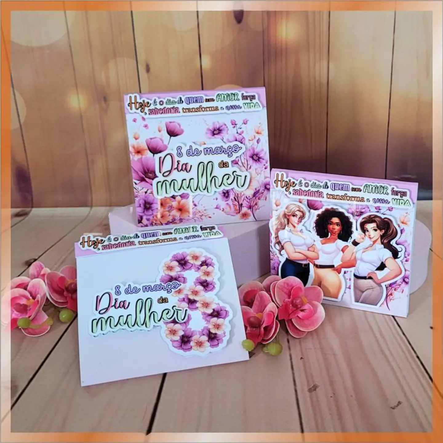 Arquivo para Cartonagem Bloquinhos Planner Diário Dia das Mulheres em Pdf    1