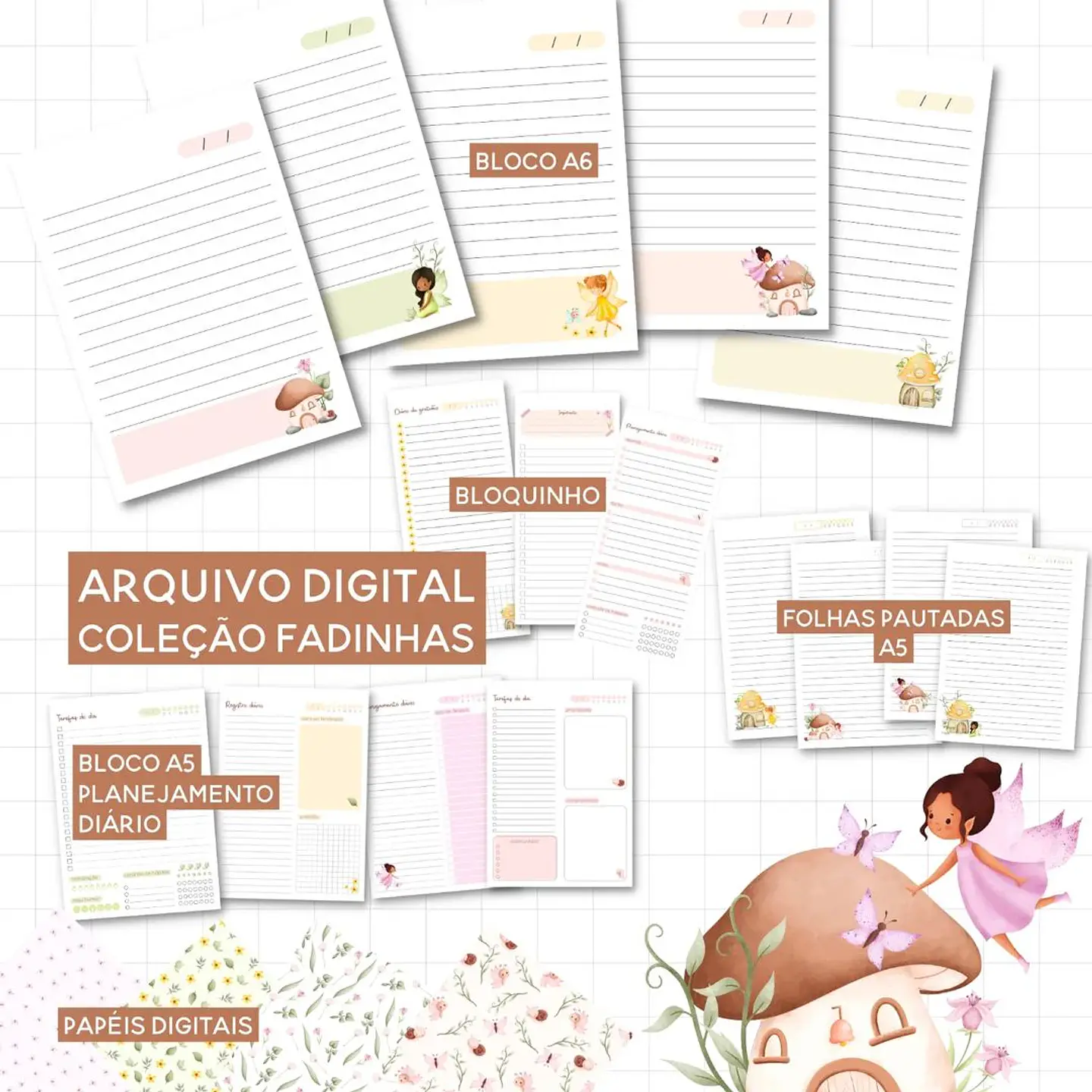Arquivo para Sublimação Planner Papelaria em Pdf  2