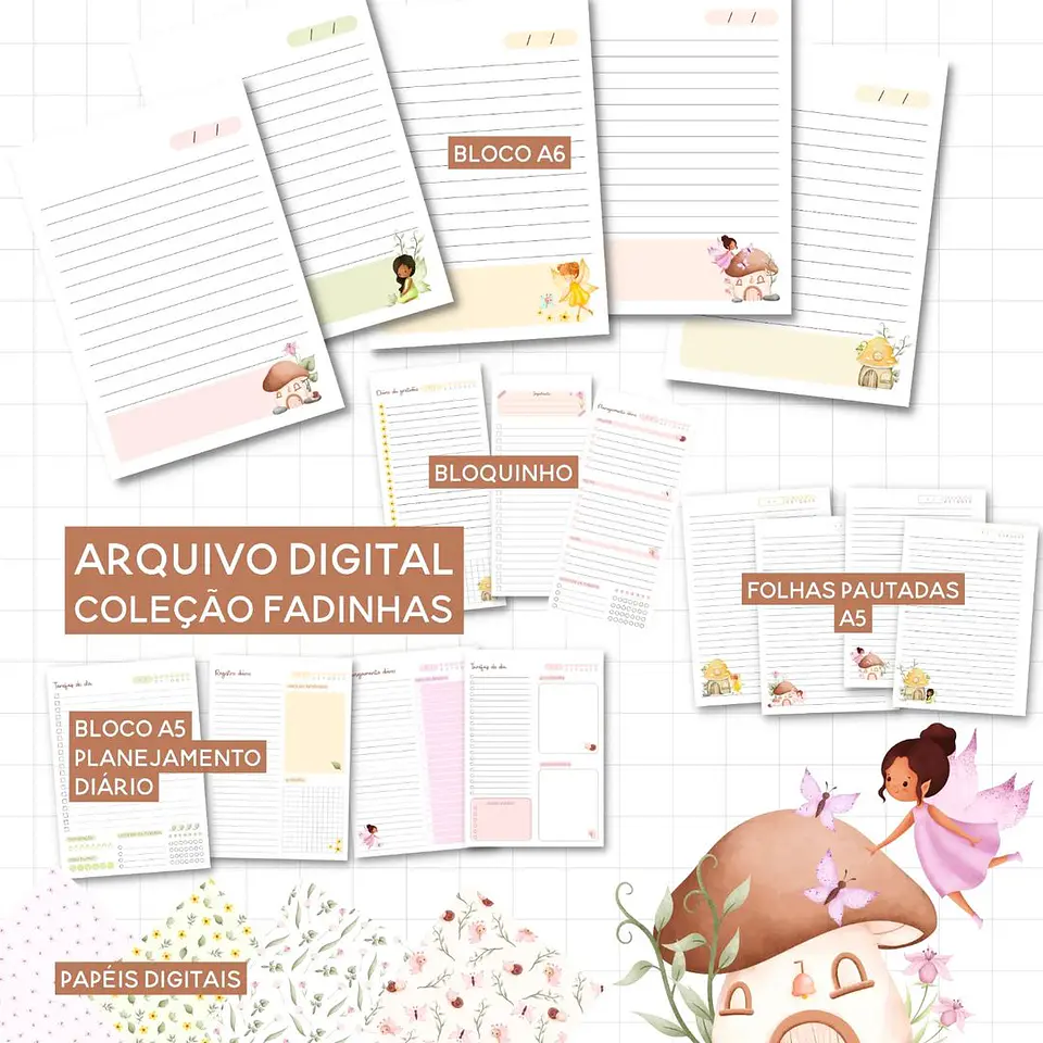 Arquivo para Sublimação Planner Papelaria em Pdf  2