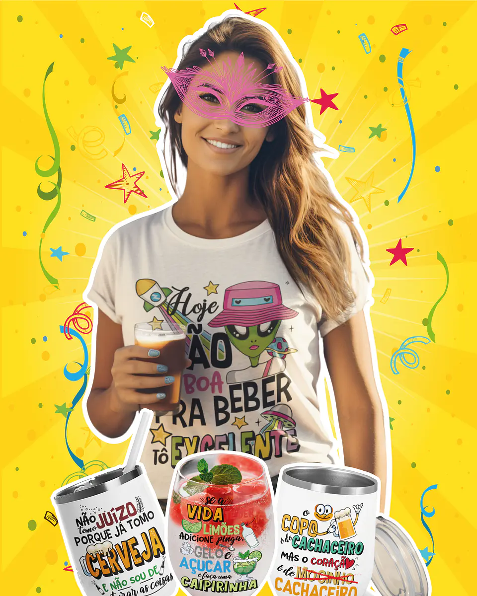 Kit Digital Frases Carnaval Arquivos em Png  1
