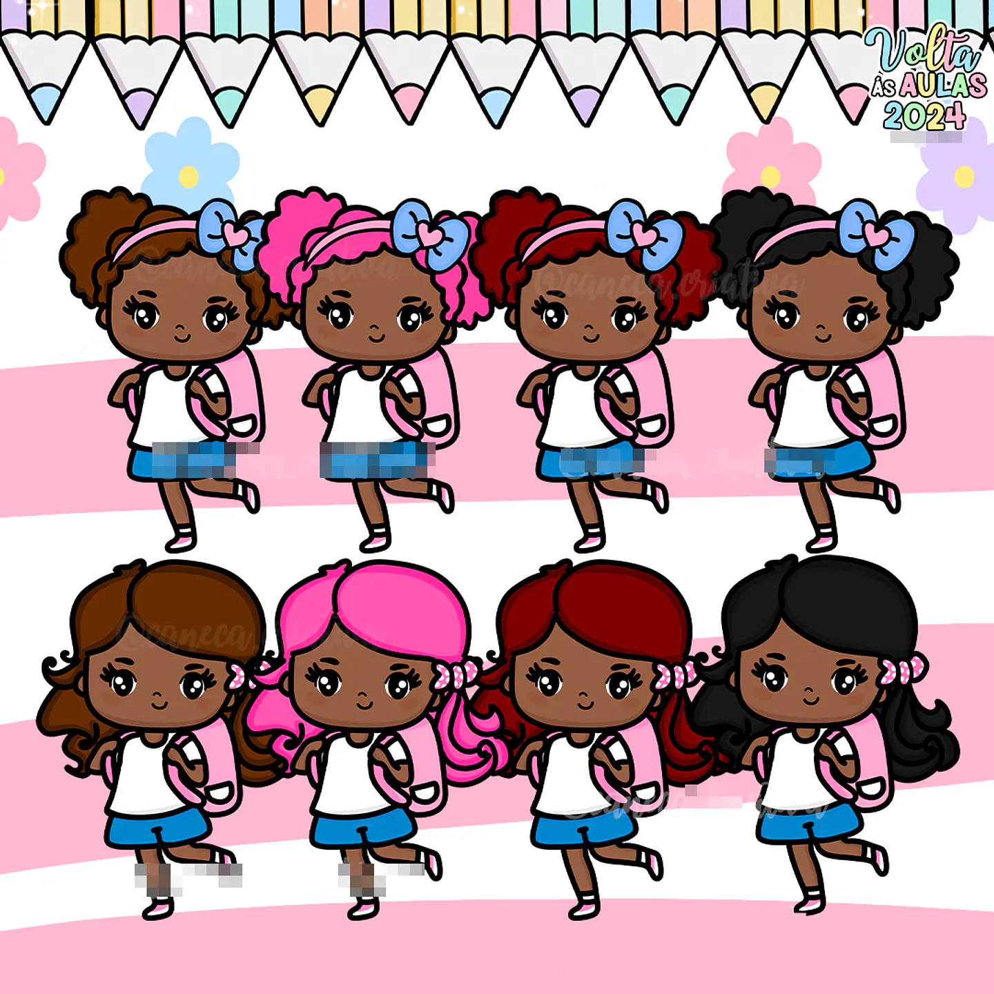 Kit Digital Menininhas Fofas Volta as Aulas Arquivos em Png  3