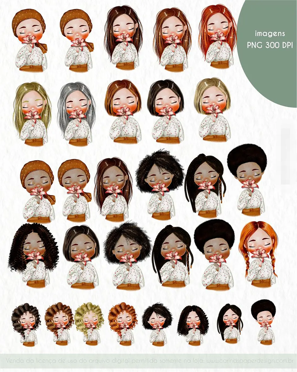 Kit Digital Dia das Mulheres Aquarelado 2024 Arquivos em Png  4