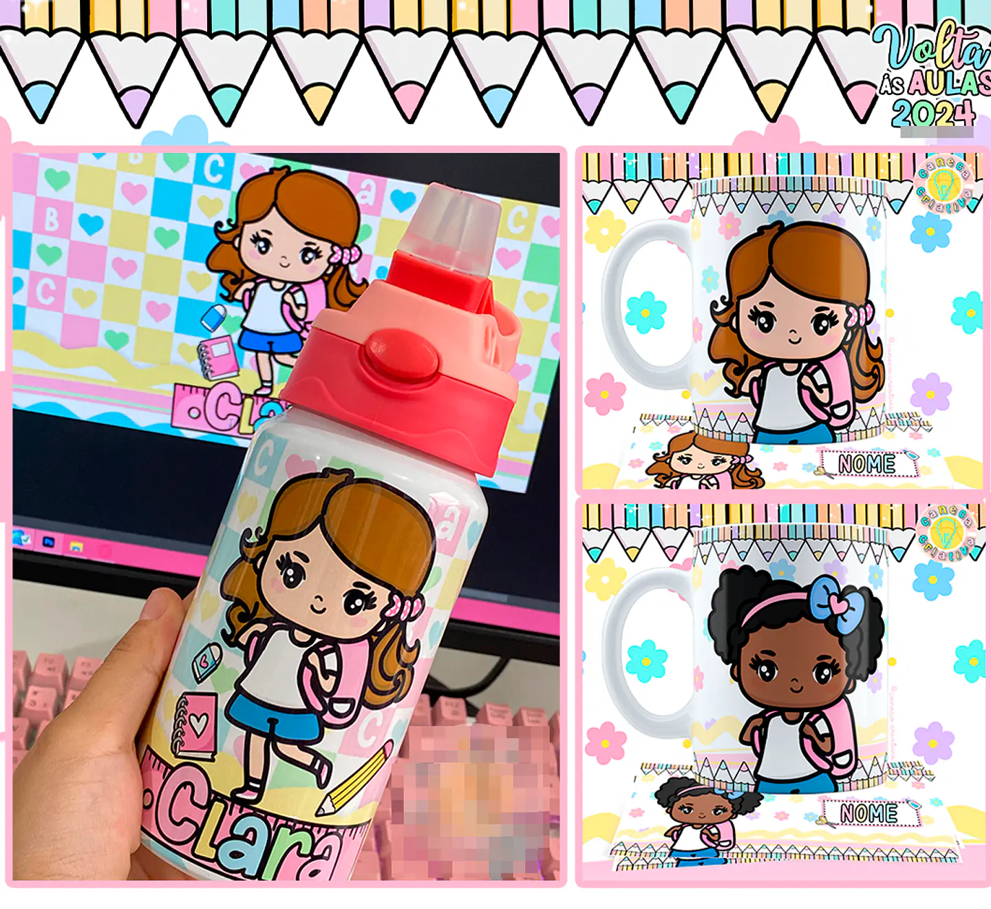 Kit Digital Menininhas Fofas Volta as Aulas Arquivos em Png  4