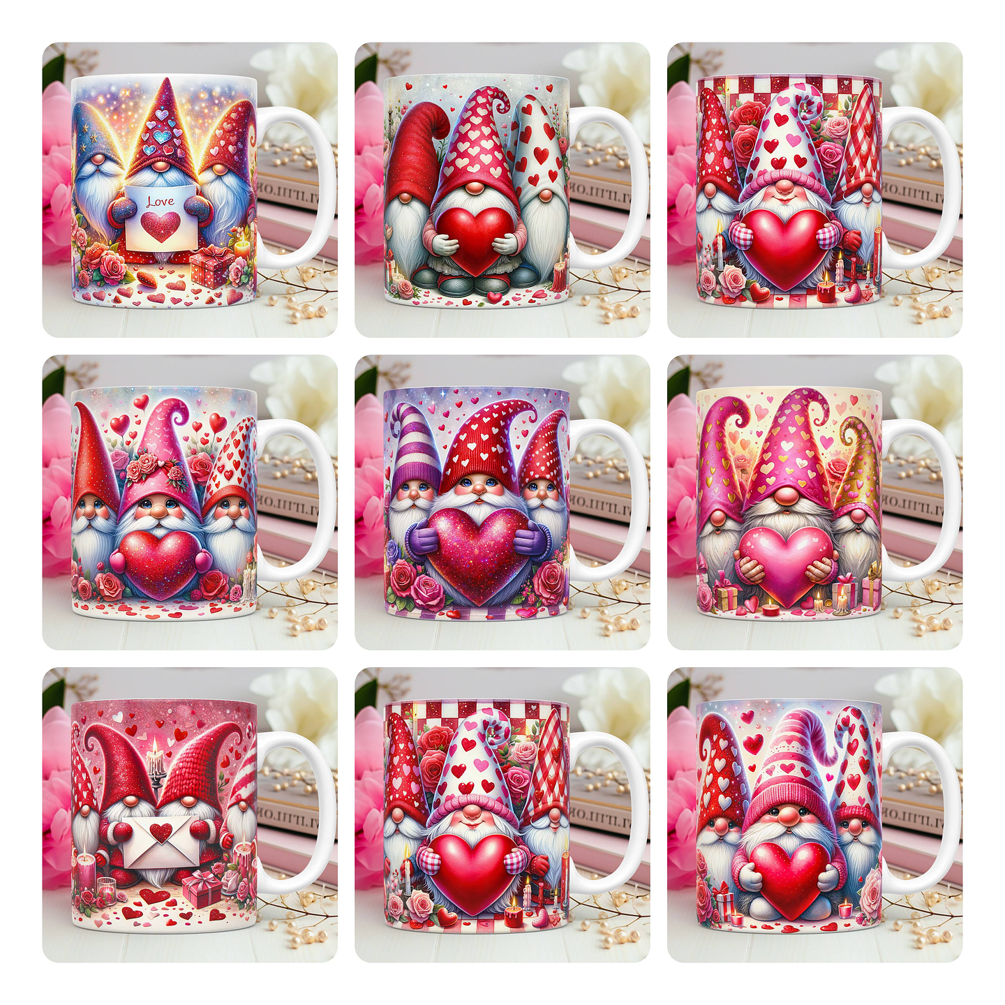 30 Artes para Caneca Dia dos Namorados 3D Gnomos 2.0 3d Arquivos Png 1