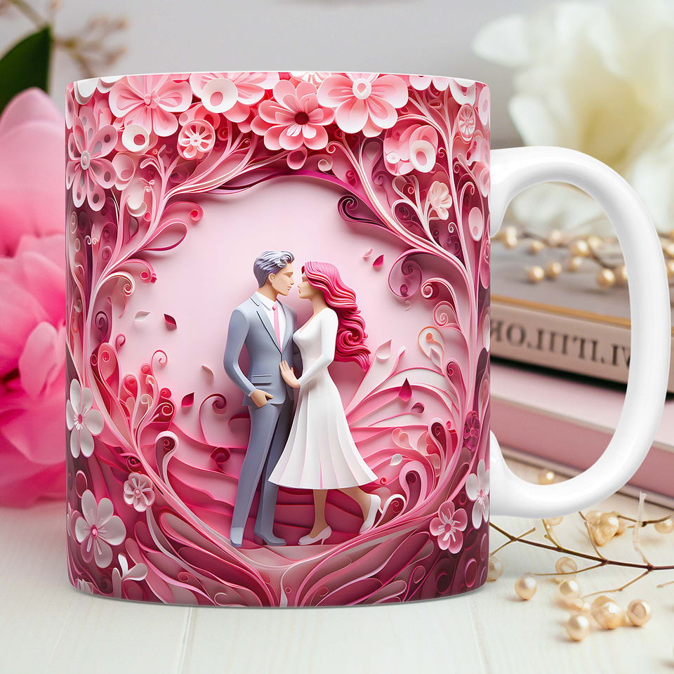 100 Artes para Caneca Dia dos Namorados 3D Arquivos Png 7