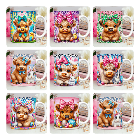 25 Artes Caneca Vaquinha Páscoa 3d Arquivos Png