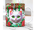 20 Artes Caneca Gato Cute Animal Animais Pet Love 3d Arquivos Png