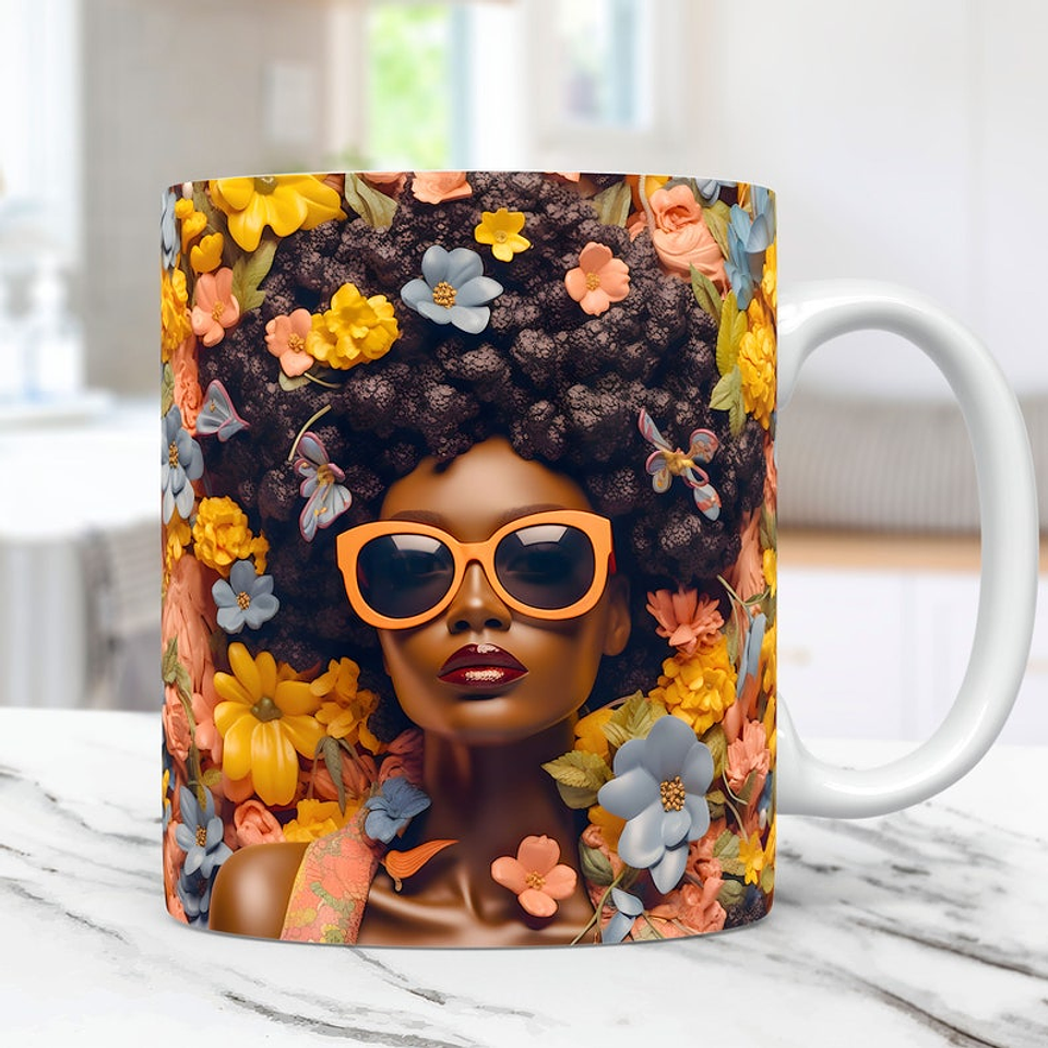 50 Artes Caneca Dia das Mulheres Beleza Negra 3d Arquivos Png 4