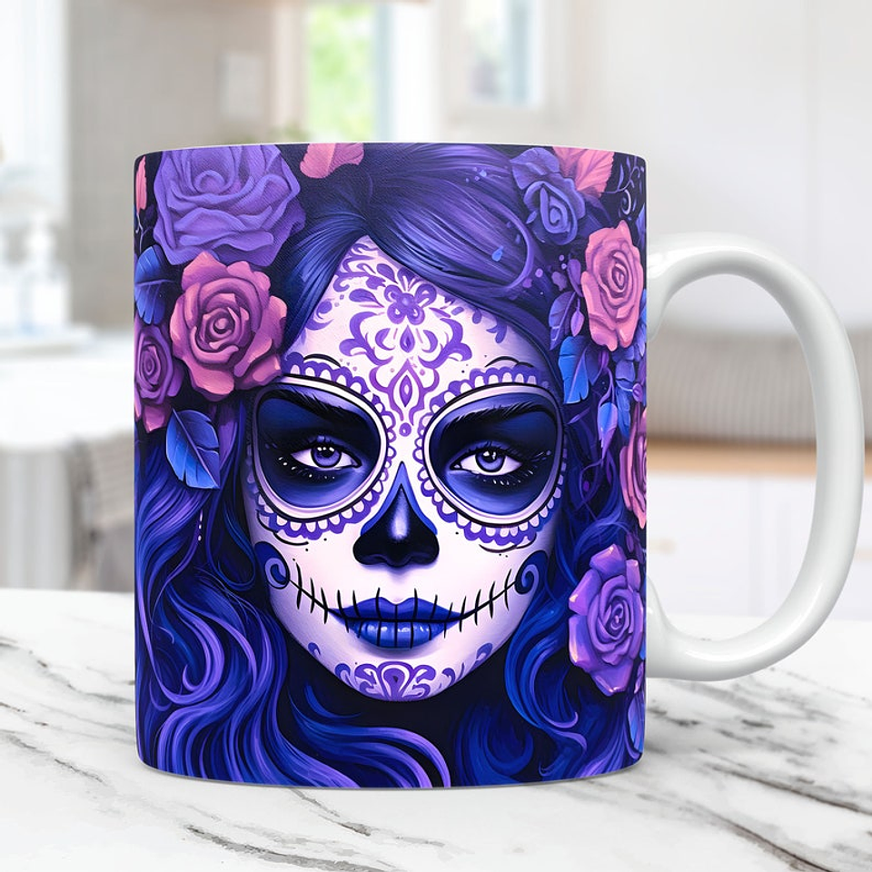 30 Artes Caneca Carveira Dia dos Mortos 3d Arquivos Png 6