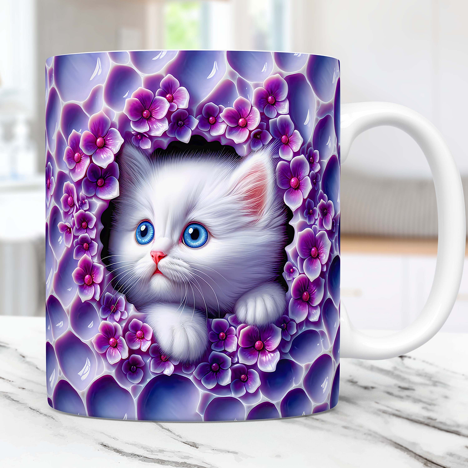 10 Artes Caneca Gato 3D Gatinhos Animal Animais Pet Love 3d Arquivos Png 9