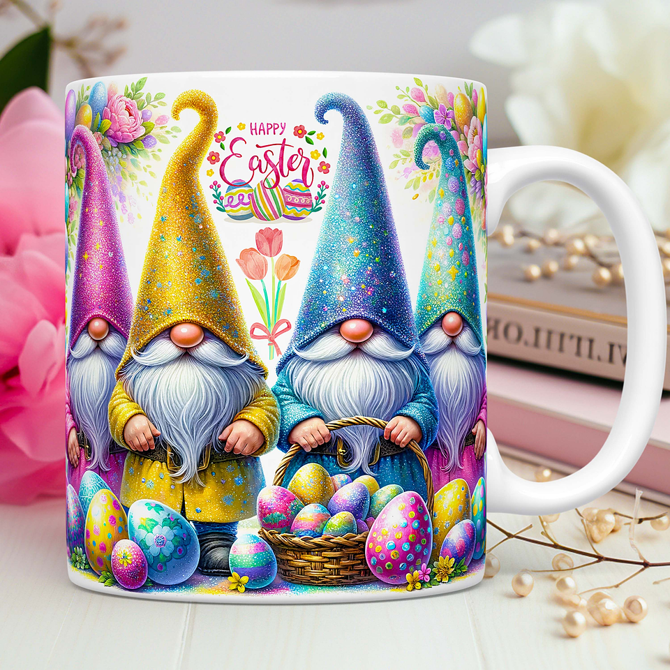 50 Artes Caneca Gnomos Páscoa 3d Arquivos Png 4