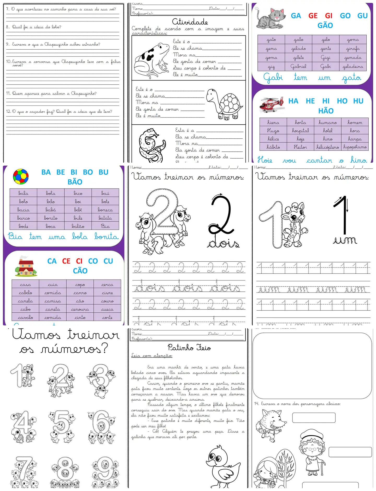 Arquivo Escolar Caligrafia Letra Cursiva Script e Bastão Volta as aulas em Pdf 2