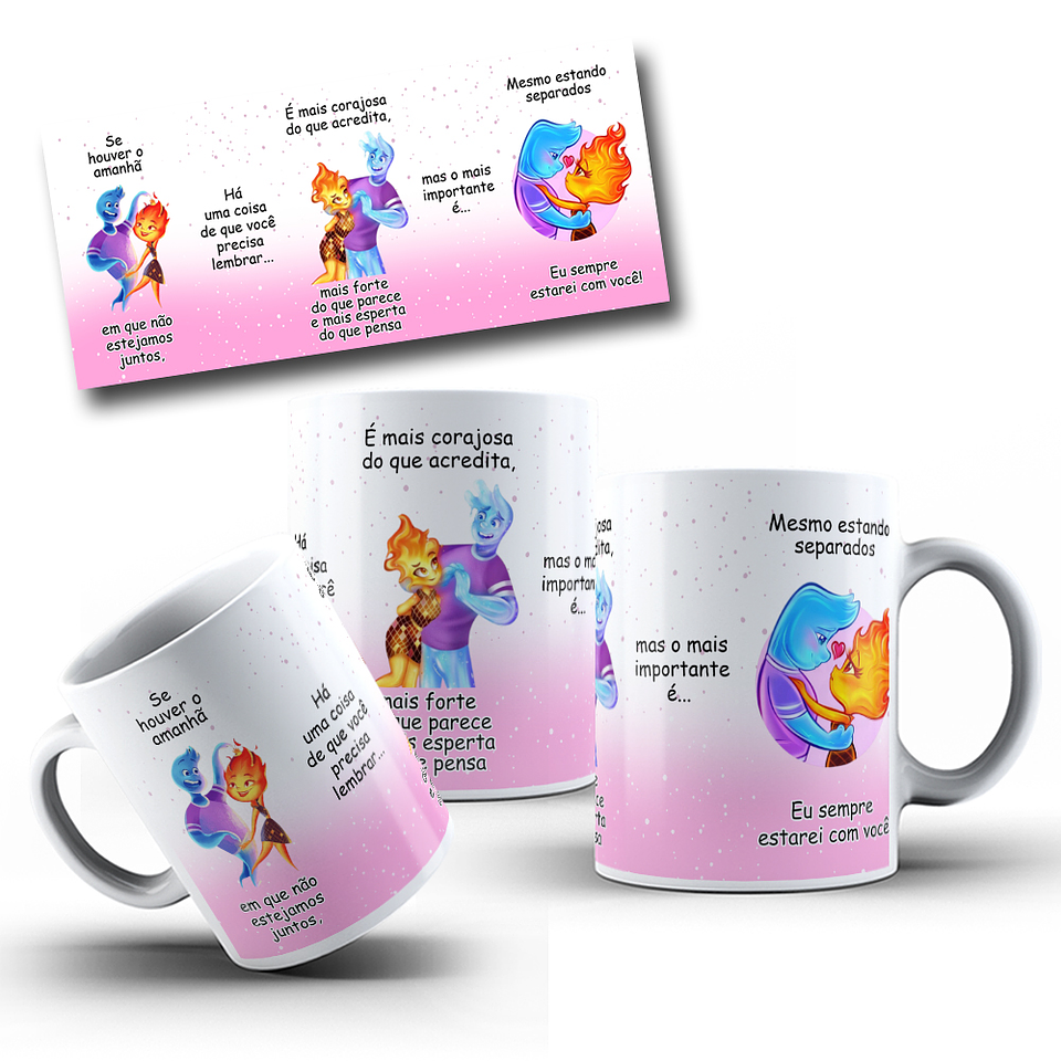 4 Artes Caneca Se Houver o amanhã em que não estejamos juntos - Filme Elementos Arquivo Editável 6