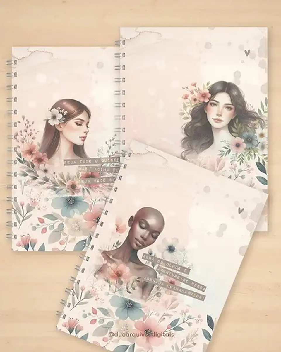 Arquivo Capas para Agenda e Bloquinho Mulheres em Jpg 3