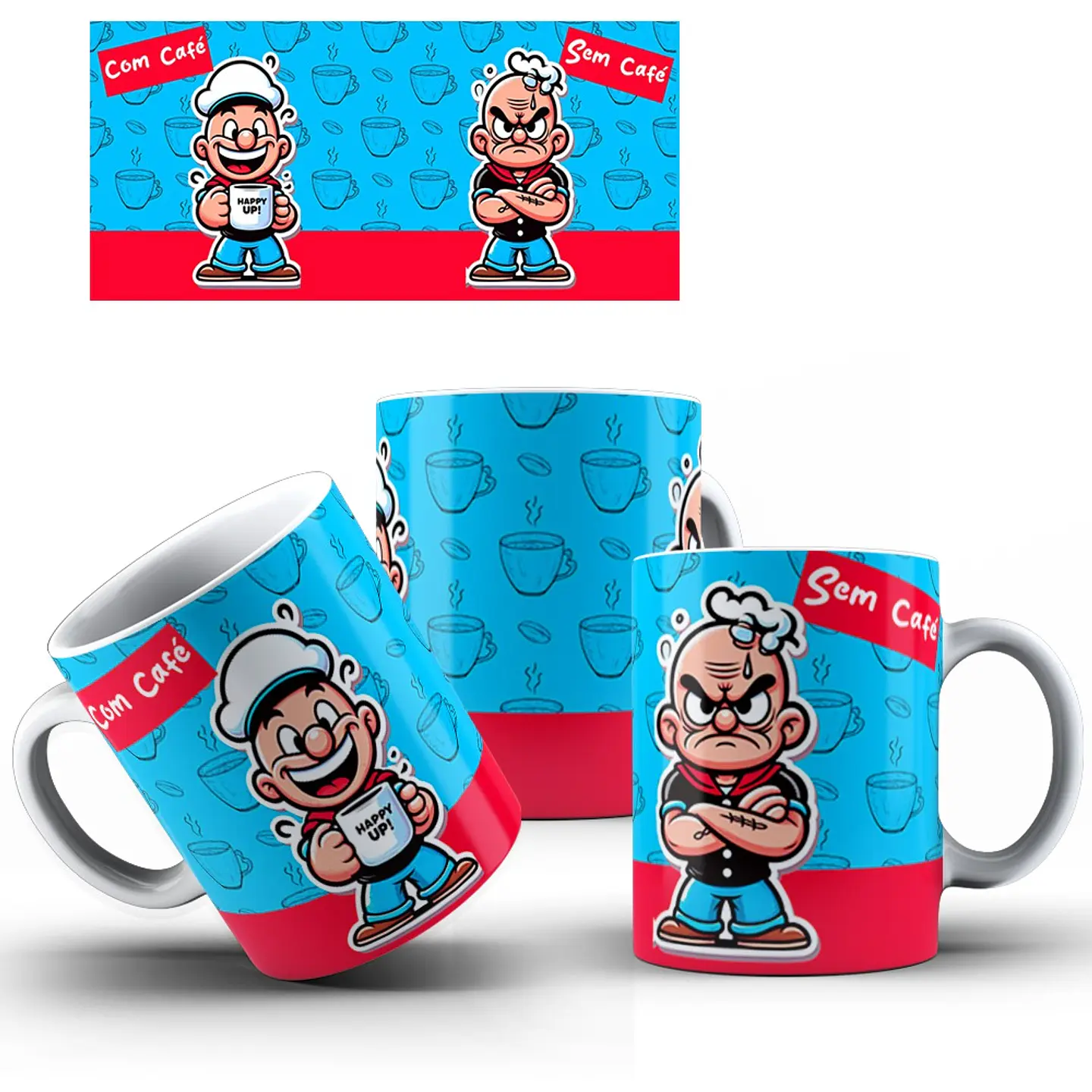 15 Artes para Caneca Com Café e Sem Café Arquivos em Jpg  2