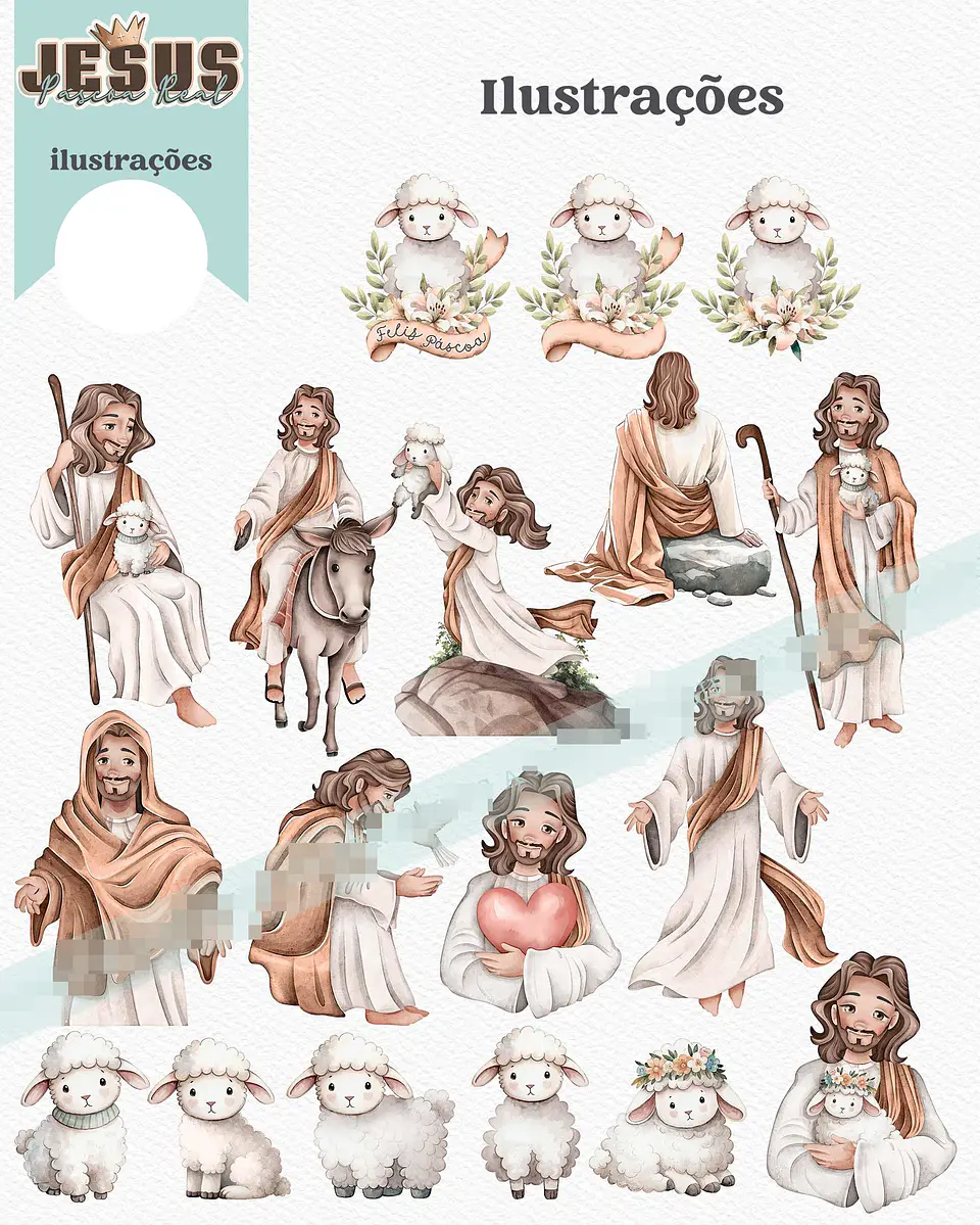 Kit Digital Páscoa Real Arquivos em Png  2