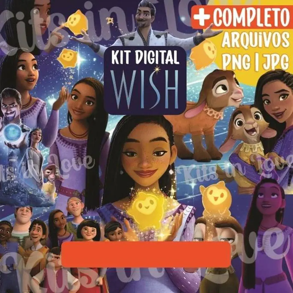 Kit Digital Wish o Poder dos Desejo Arquivos em Png 1
