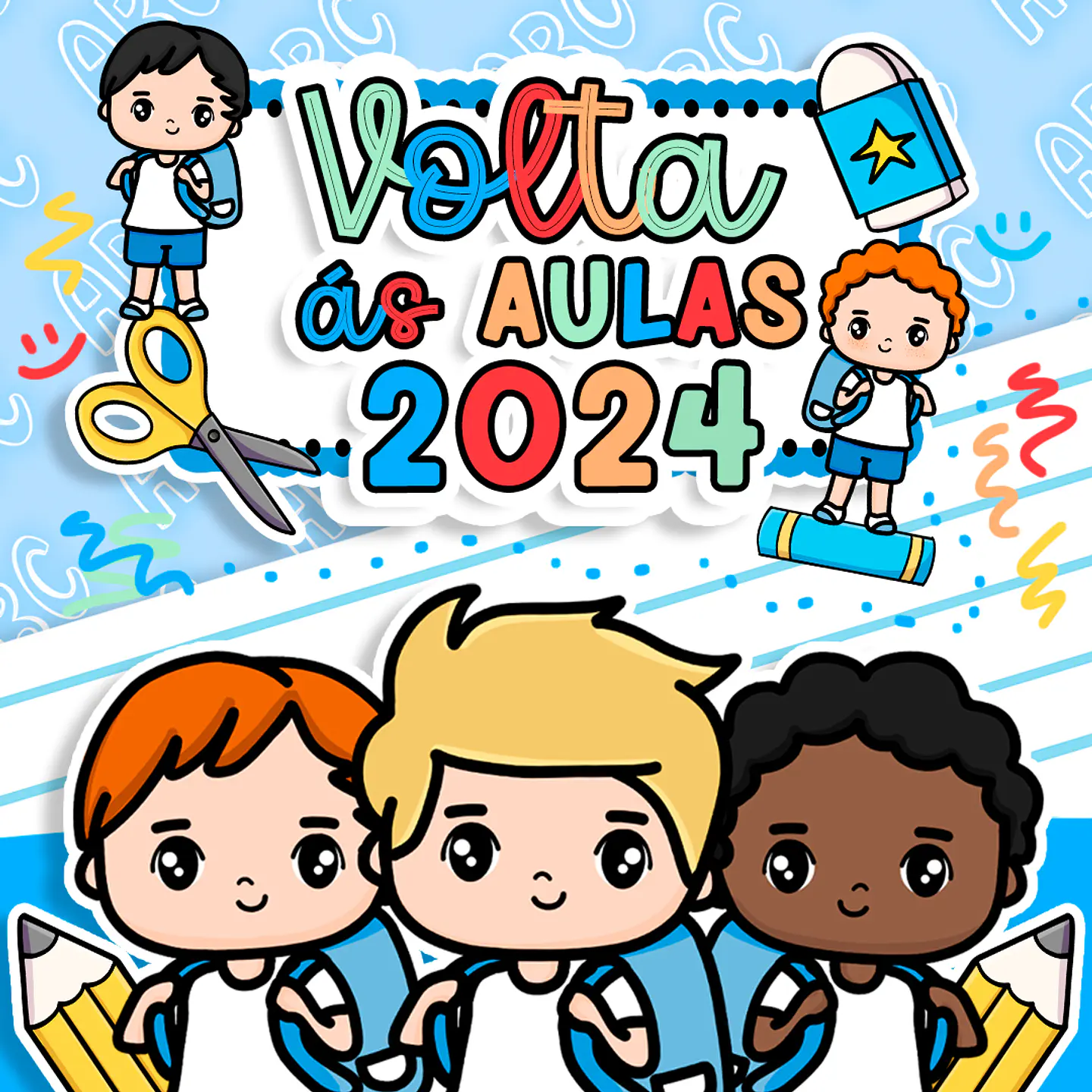 24 Artes para Canecas e Garrafinhas Meninos Volta as Aulas Arquivos em Jpg 1