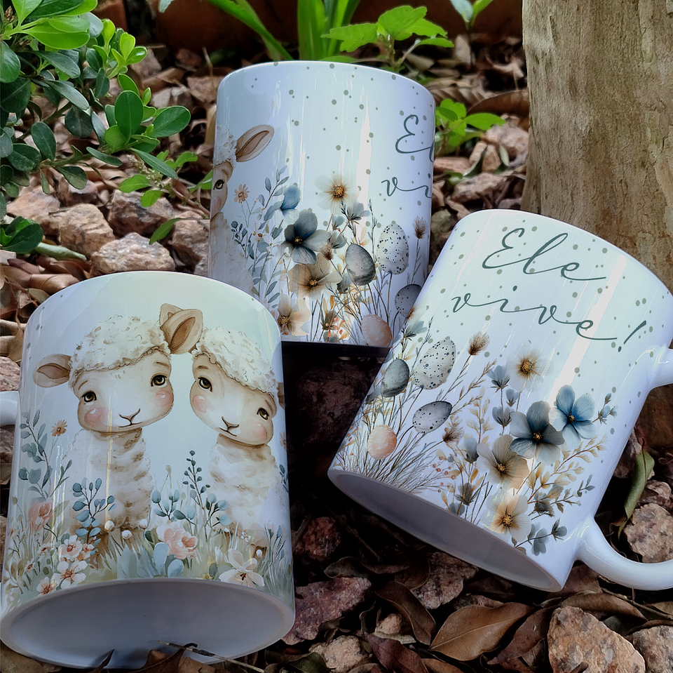 10 Artes Caneca Páscoa Cristã Arquivos Editável 5