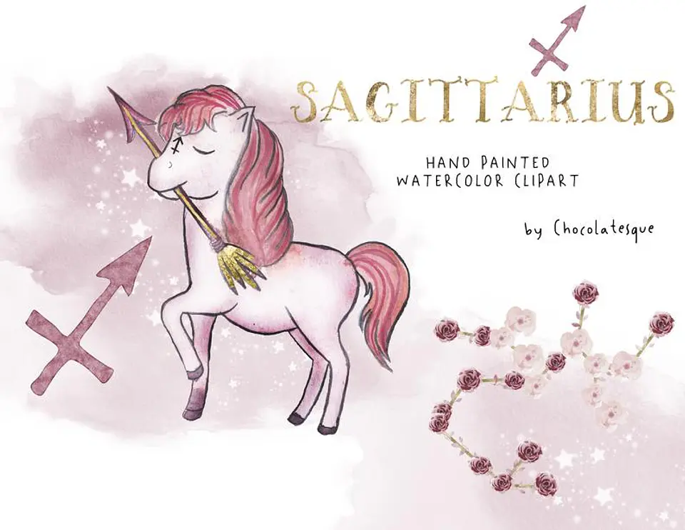 Kit Digital Signos Aquarela Arquivos em Png  3