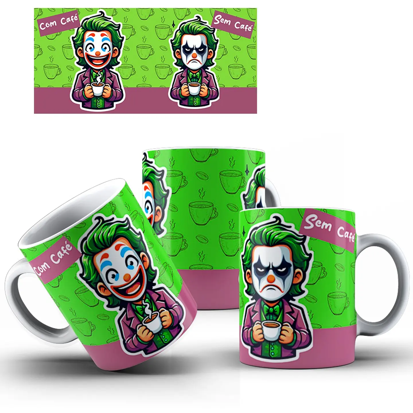 15 Artes para Caneca Com Café e Sem Café Arquivos em Jpg  8