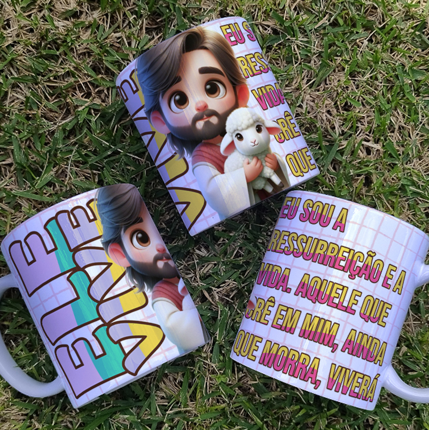 10 Artes Caneca Páscoa Cristã Arquivos Editável 7