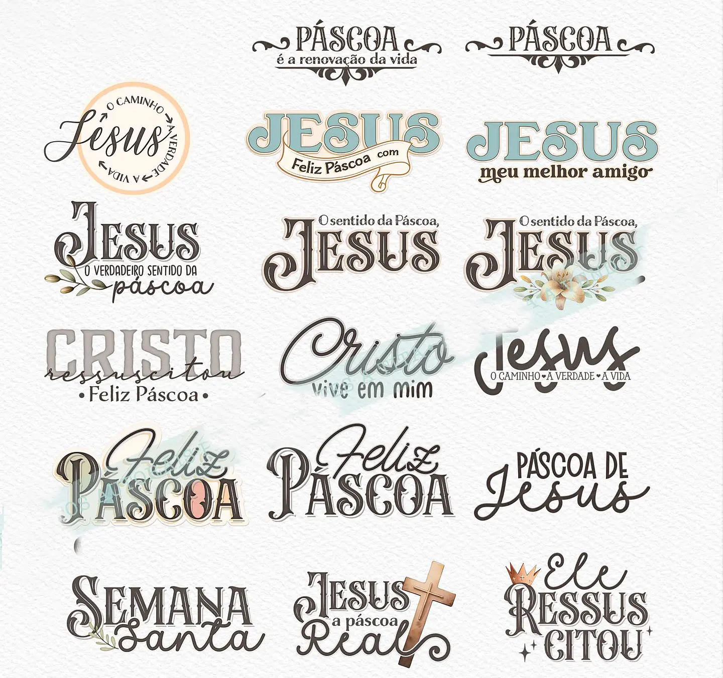 Kit Digital Páscoa Real Arquivos em Png  5