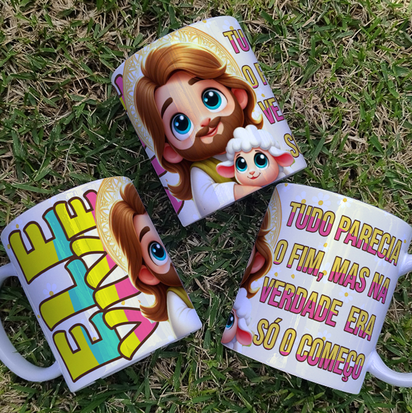 10 Artes Caneca Páscoa Cristã Arquivos Editável 10