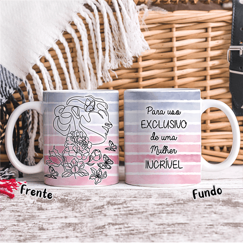 20 Artes para Caneca Dia das Mulheres Linhas Arquivos em Jpg  