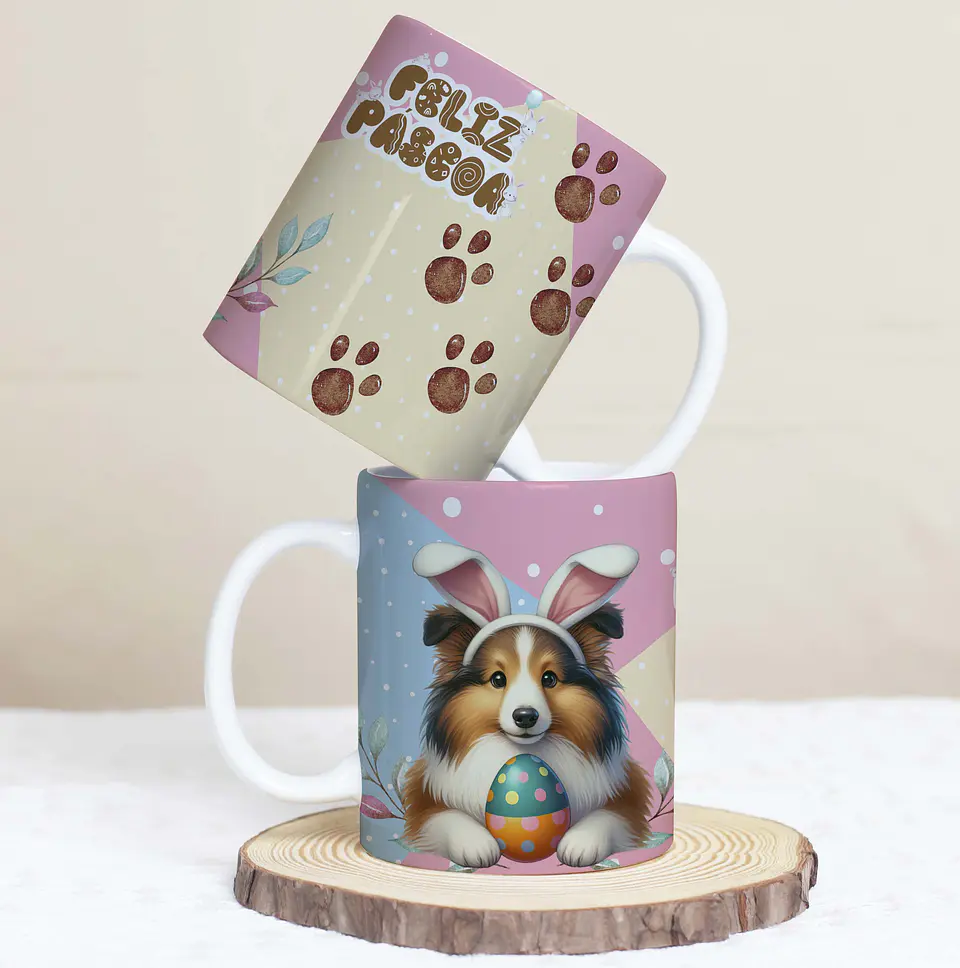 30 Artes para Caneca Páscoa Pets Arquivos em Jpg  12