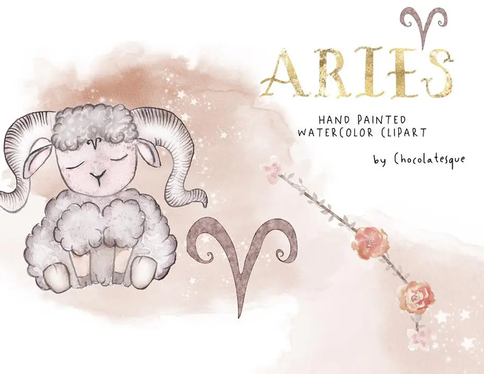 Kit Digital Signos Aquarela Arquivos em Png  5