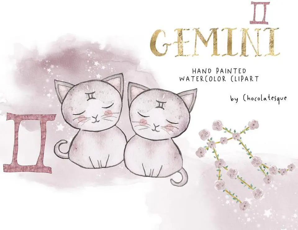 Kit Digital Signos Aquarela Arquivos em Png  6