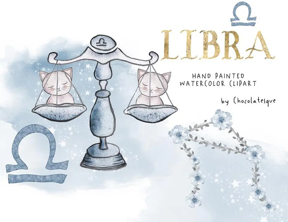 Kit Digital Signos Aquarela Arquivos em Png  8