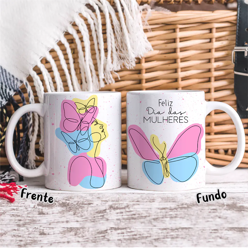 20 Artes para Caneca Dia das Mulheres Linhas Arquivos em Jpg   14
