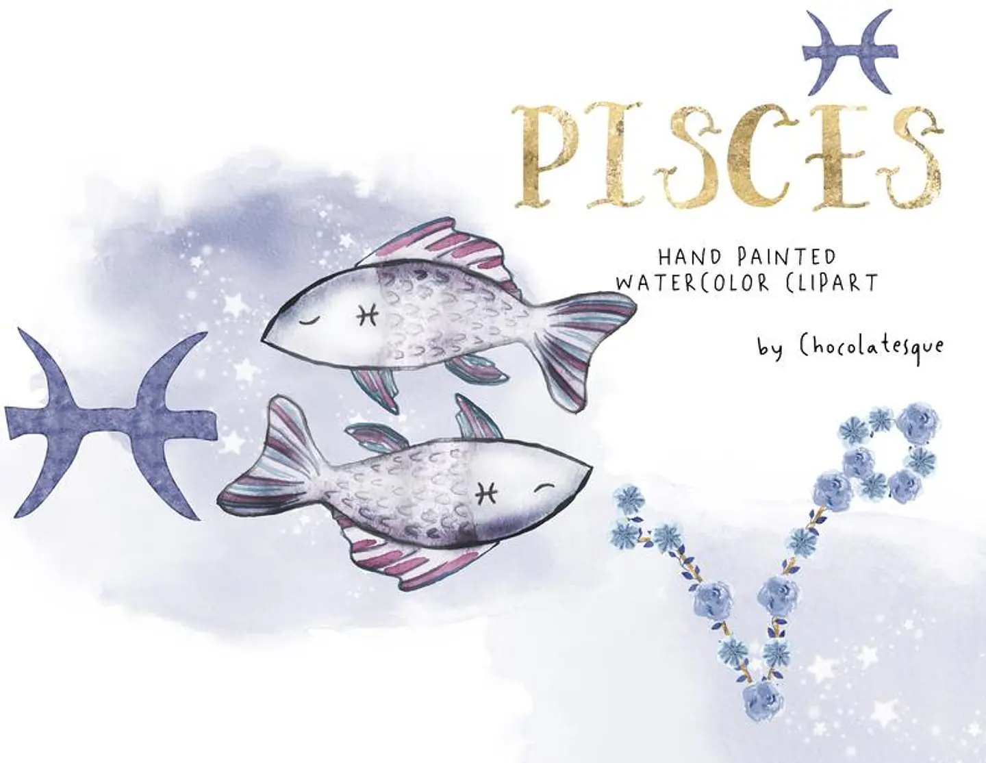 Kit Digital Signos Aquarela Arquivos em Png  10