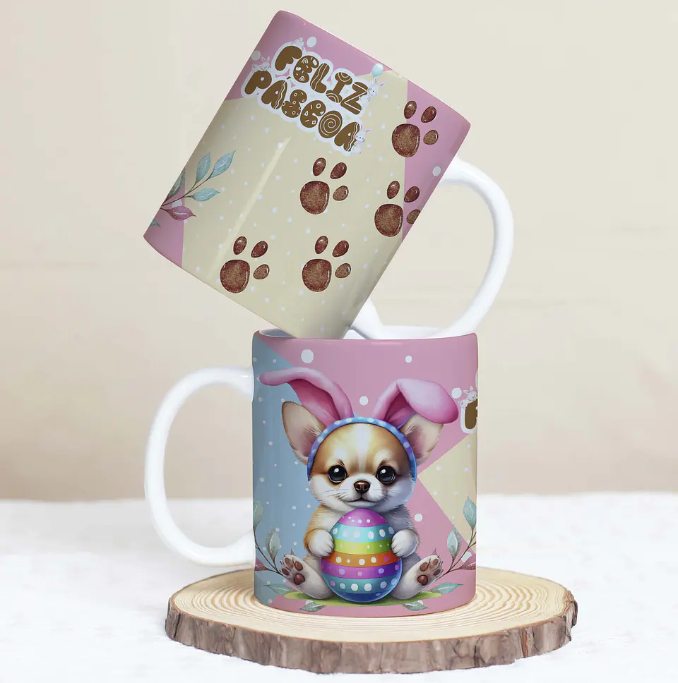 30 Artes para Caneca Páscoa Pets Arquivos em Jpg  26