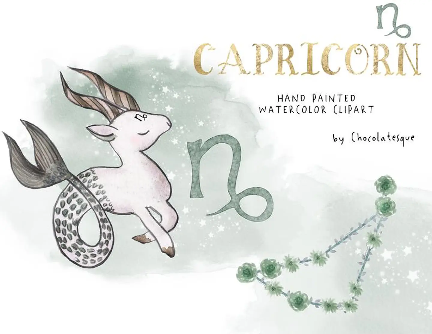 Kit Digital Signos Aquarela Arquivos em Png  11