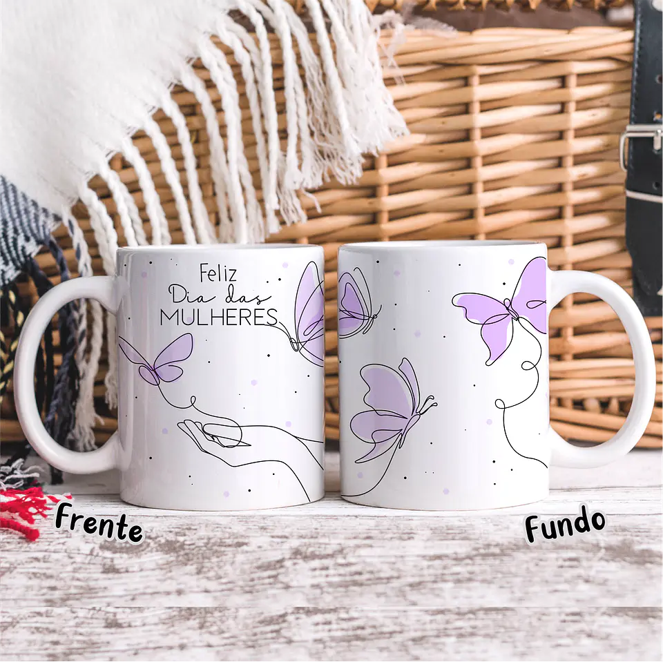20 Artes para Caneca Dia das Mulheres Linhas Arquivos em Jpg   19